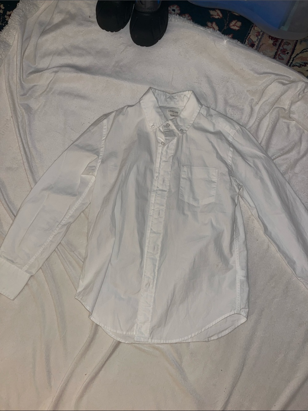 Crewcuts White Button-Down Shirt for Kids